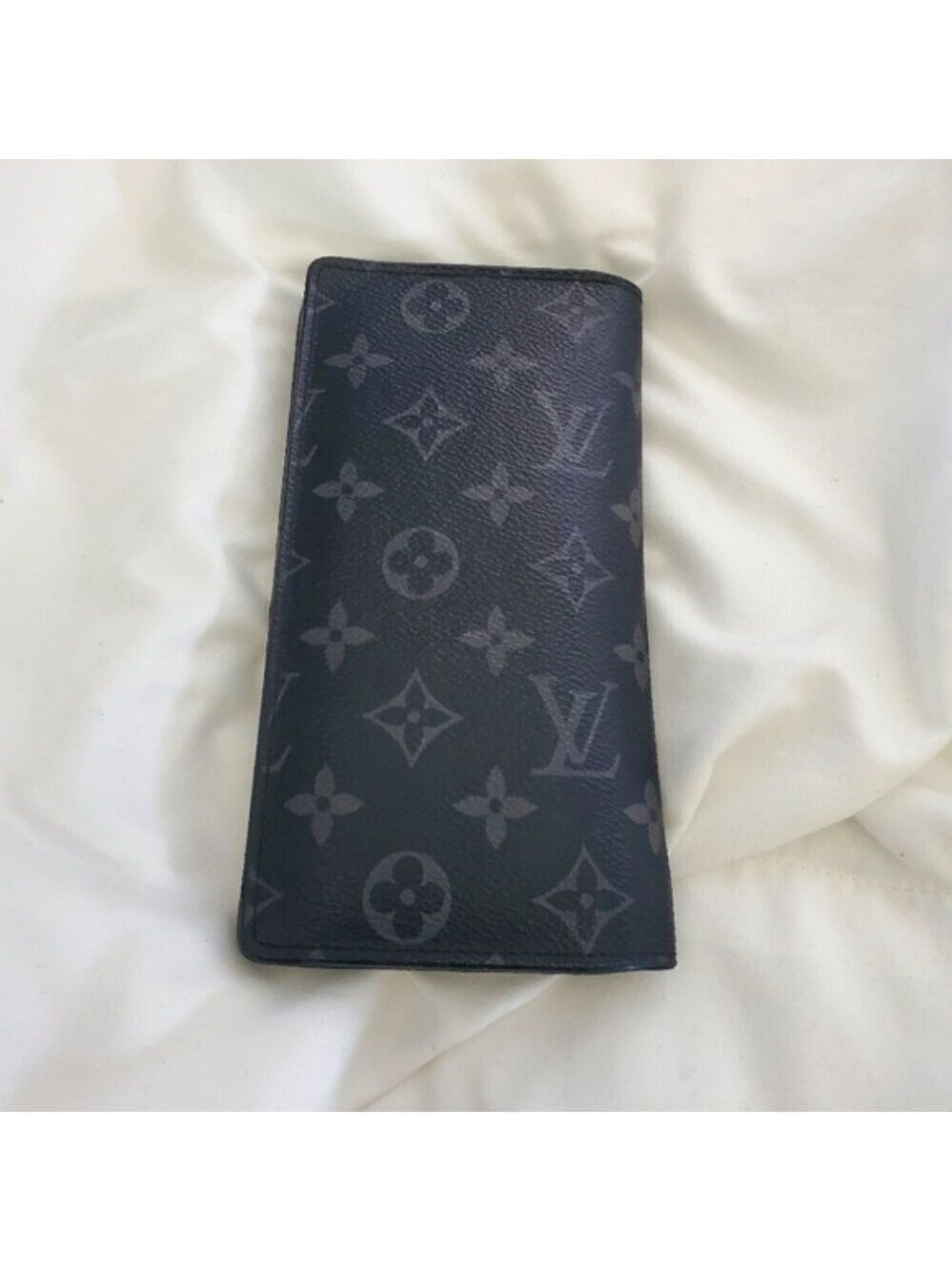 Louis Vuitton Monogram Eclipse Brazza Long Wallet Black France - Picture 2 of 11